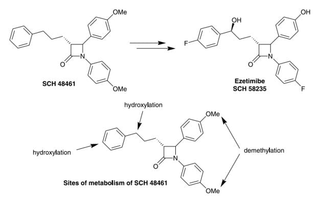 SCH58235和SCH48461的结构